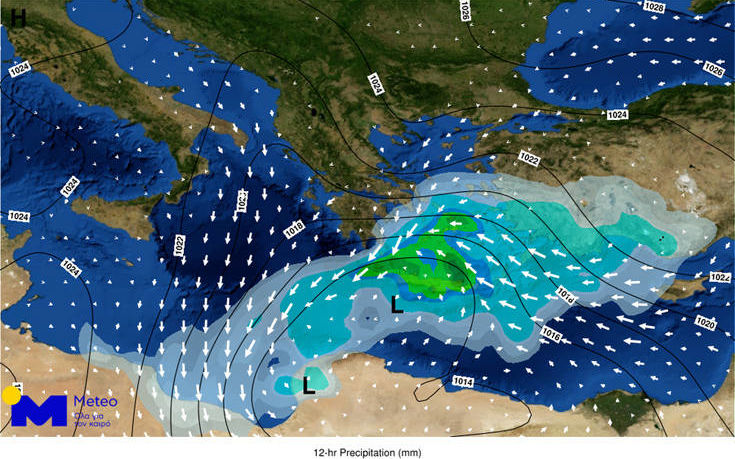 καιρός, χάρτης