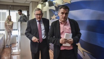 Οι Κλάους Ρέγκλινγκ και Ευκλείδης Τσακαλώτος