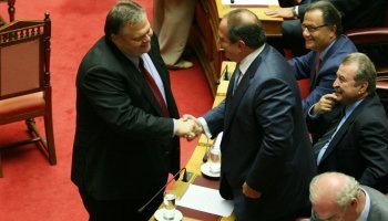 Κώστας Καραμανλής και Ευάγγελος Βενιζέλος