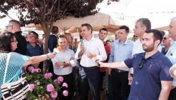 Ο Κυριάκος Μητσοτάκης στον Έβρο