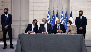 Μητσοτάκης - Μακρόν - Ελληνογαλλική Αμυντική Συμφωνία